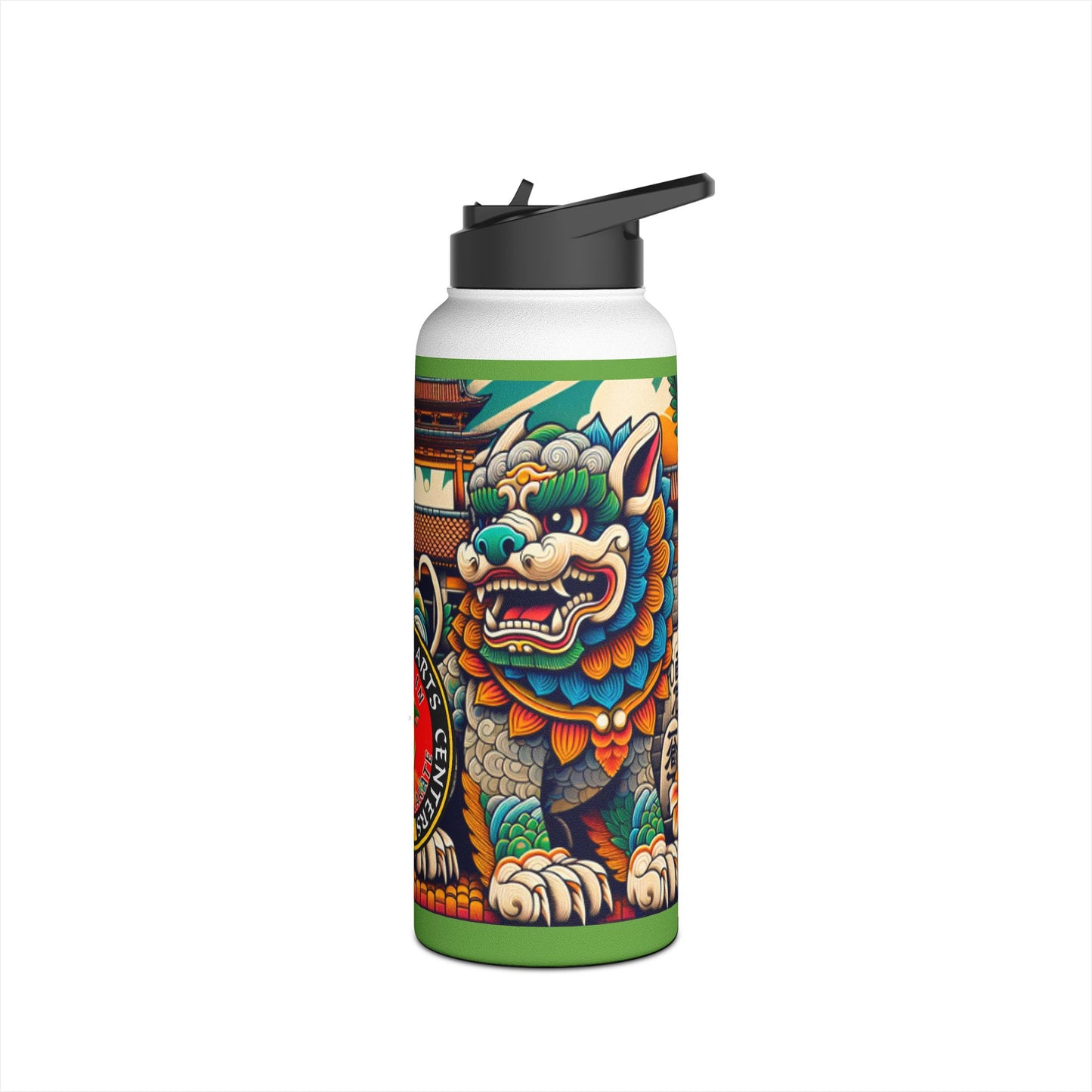 Colorful Shi Sa Stainless Steel Water Bottle, Standard Lid