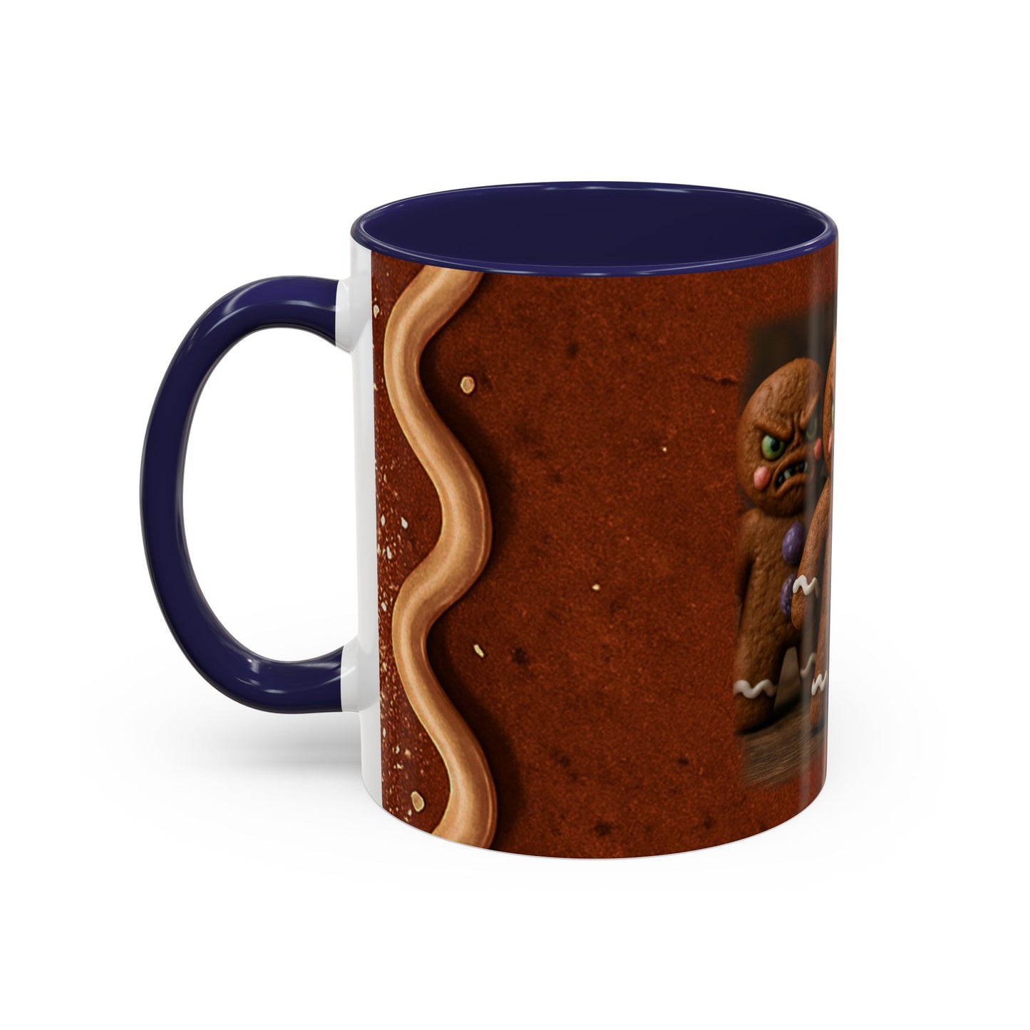 Gingerbread Trio Accent Coffee Mug — Clumpy, Lumpy & Dumpy Holiday Novelty