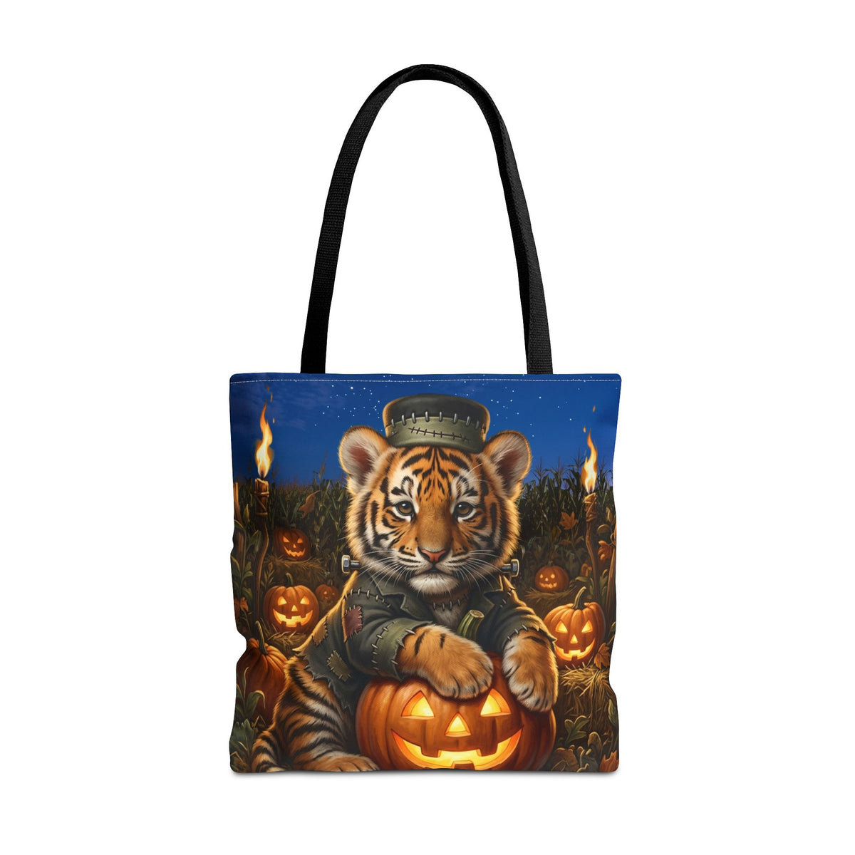 Halloween Tiger Pumpkin Tote
