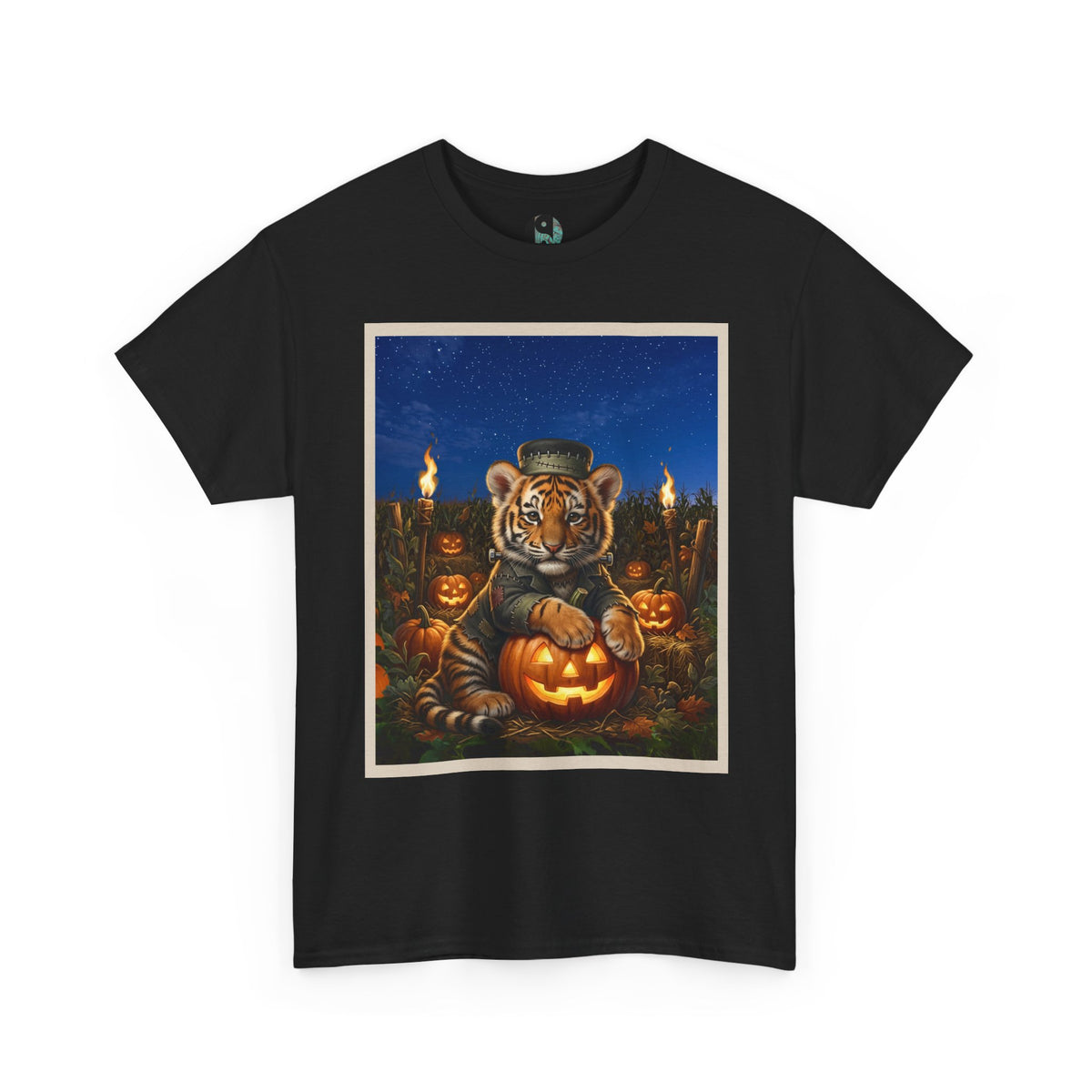 Halloween Tiger Pumpkin T-Shirt