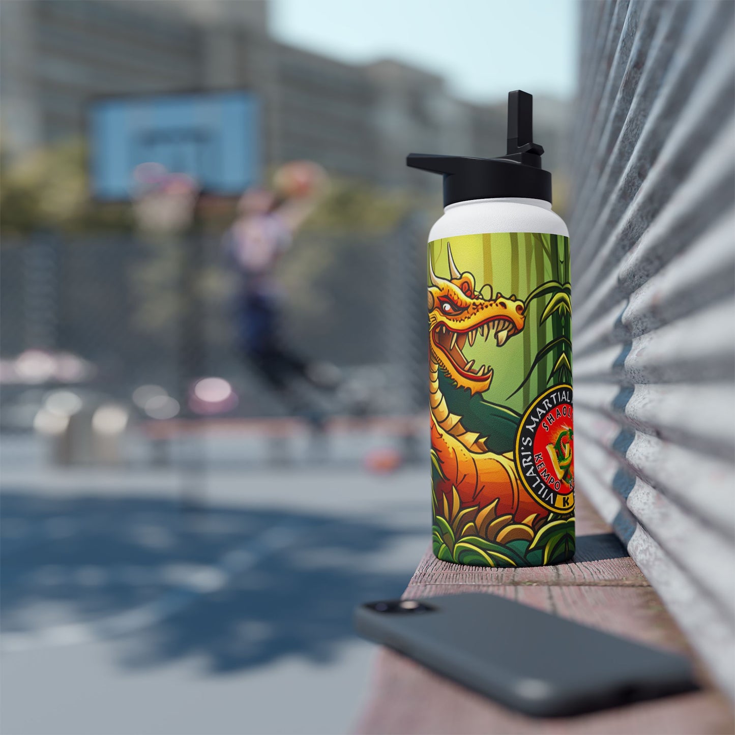 Dragon Stainless Steel Water Bottle, Standard Lid