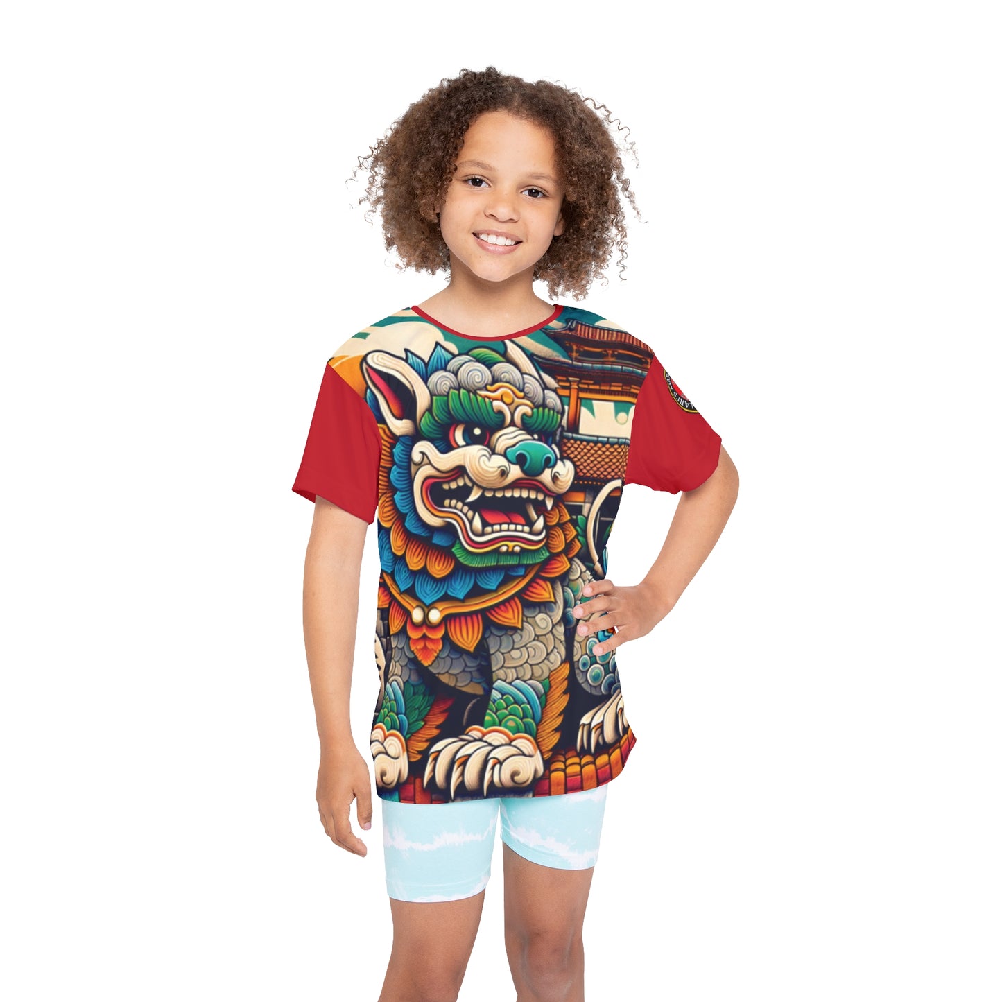 Youth: Red Sleeved Colored Shi Sa Villari's Harleysville GI Top