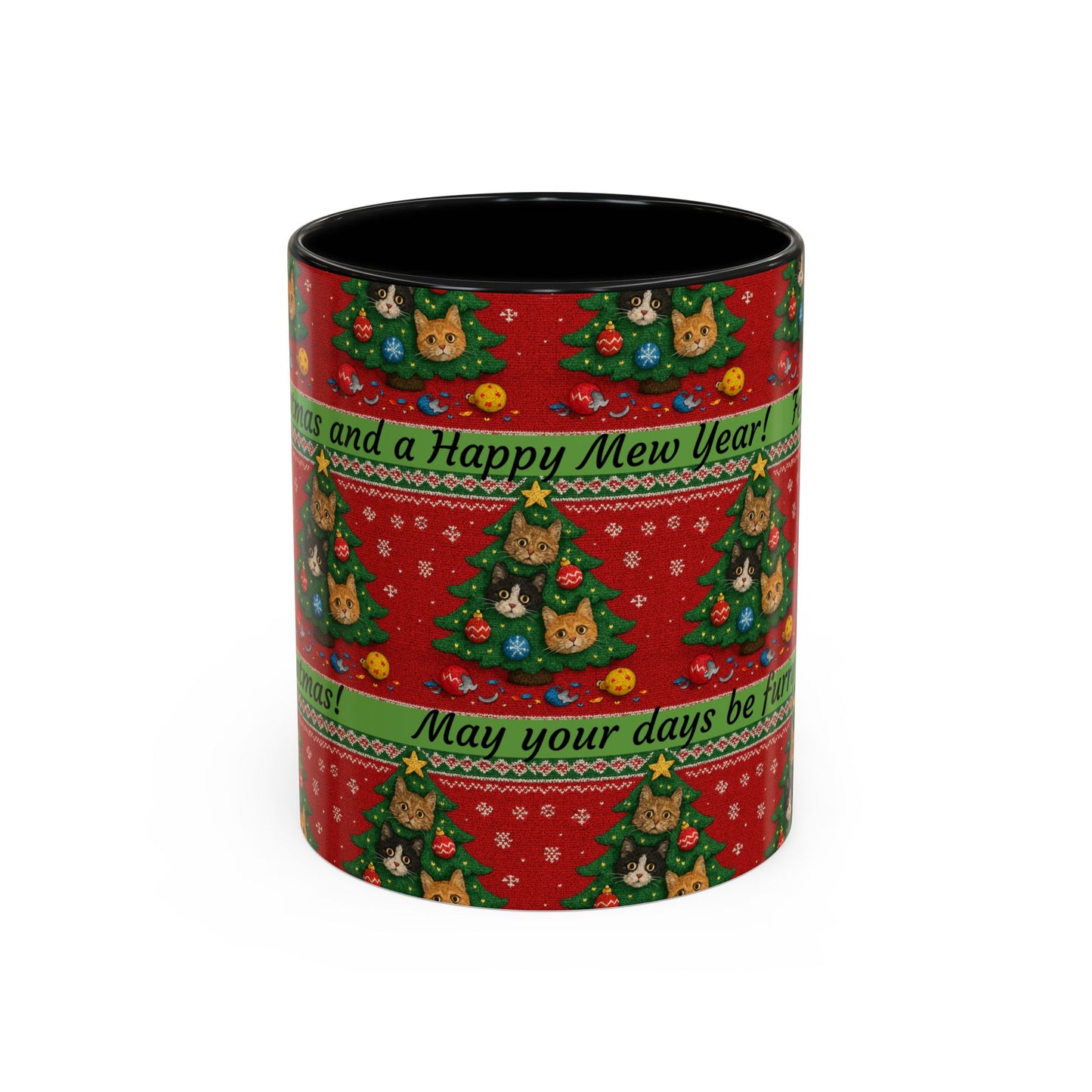 Meowy Christmas Sweater Mug, 11oz