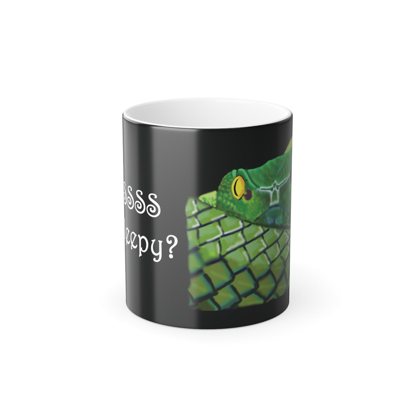 Peek-a-BOO! Snake (Right Handed) Color Changing Mug