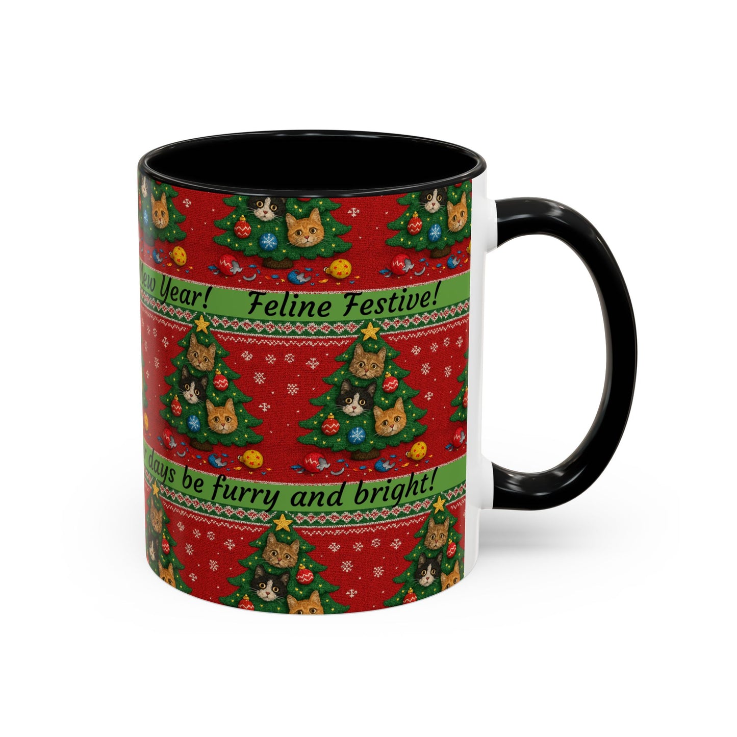 Meowy Christmas Sweater Mug, 11oz