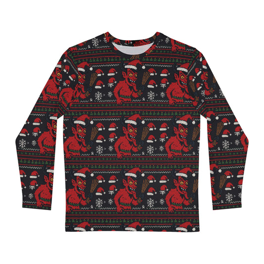 Santa Hat Krampus long sleeved ugly sweater style