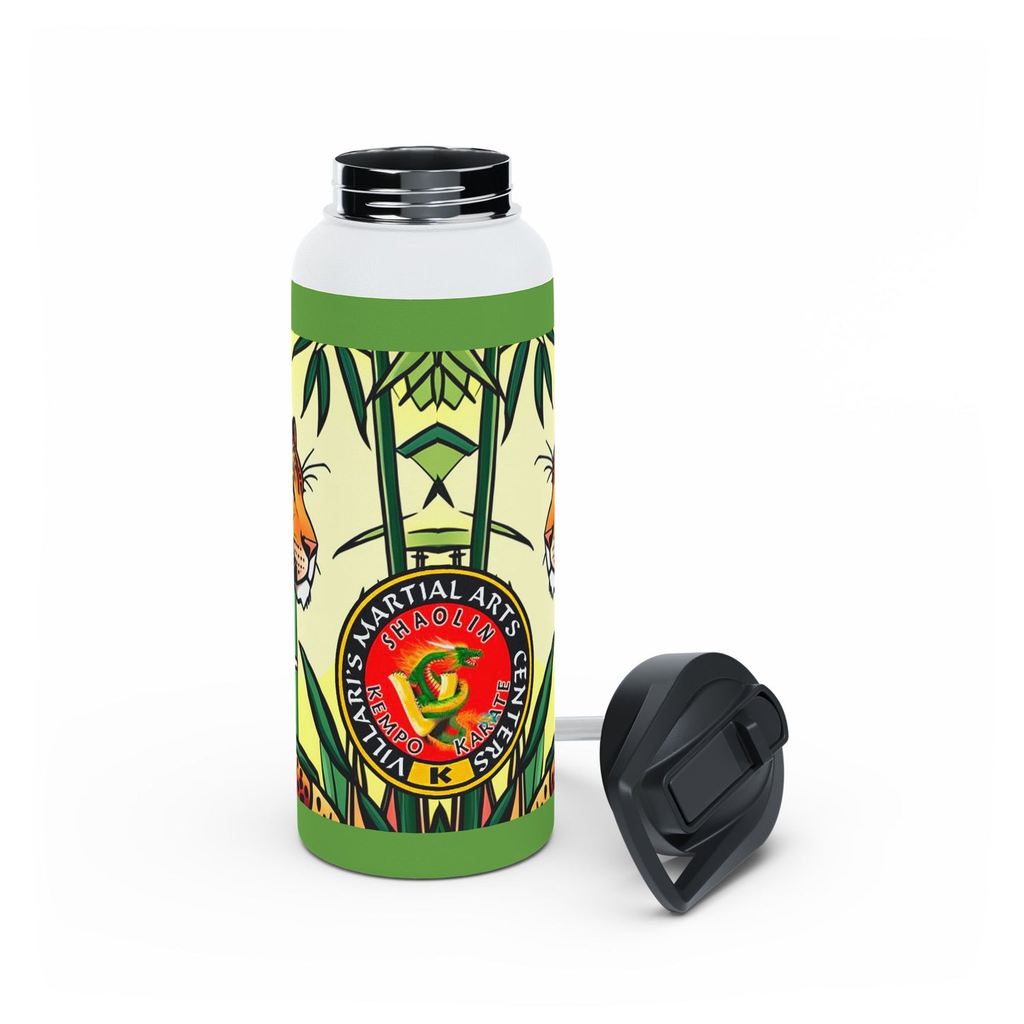 Leopard Stainless Steel Water Bottle, Standard Lid