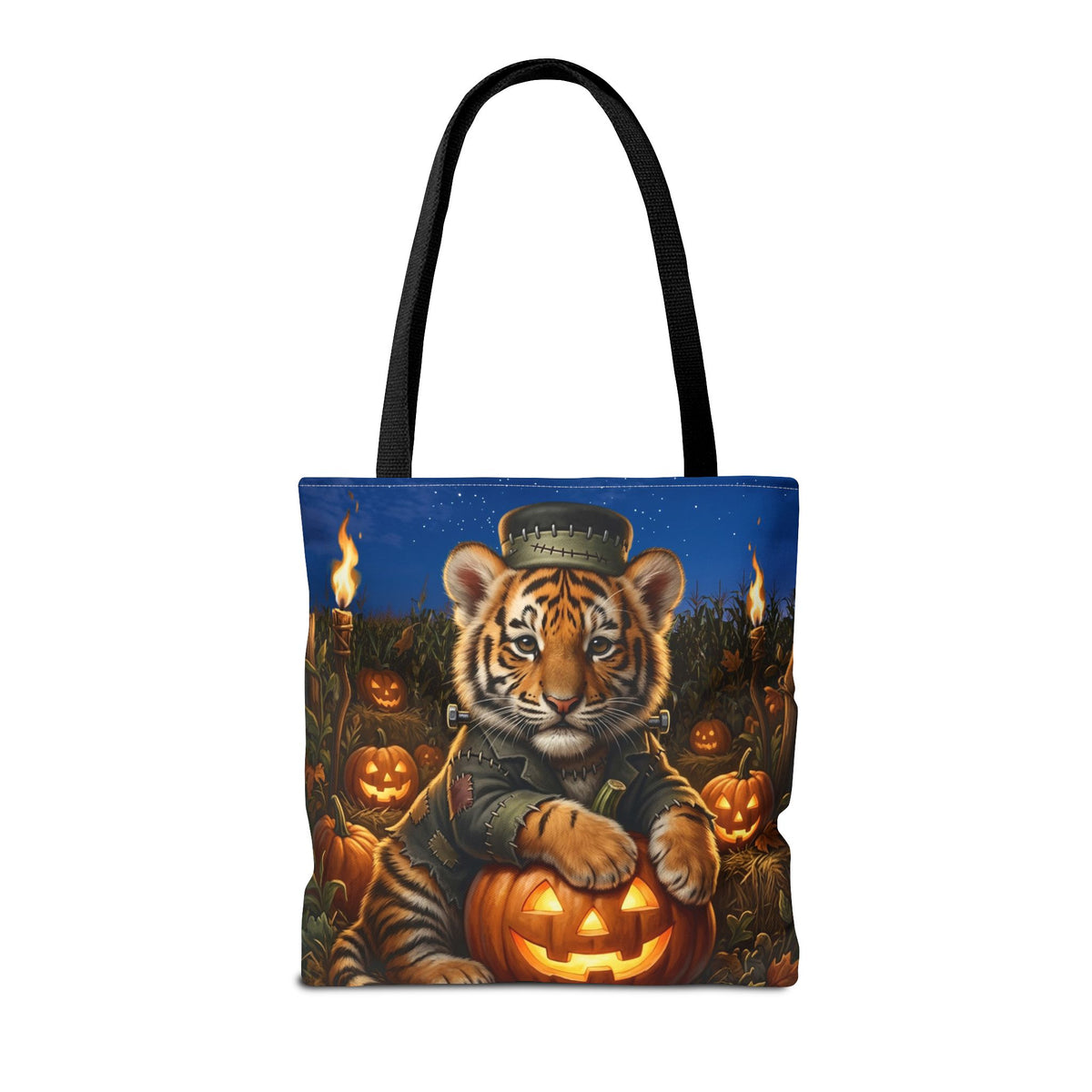 Halloween Tiger Pumpkin Tote