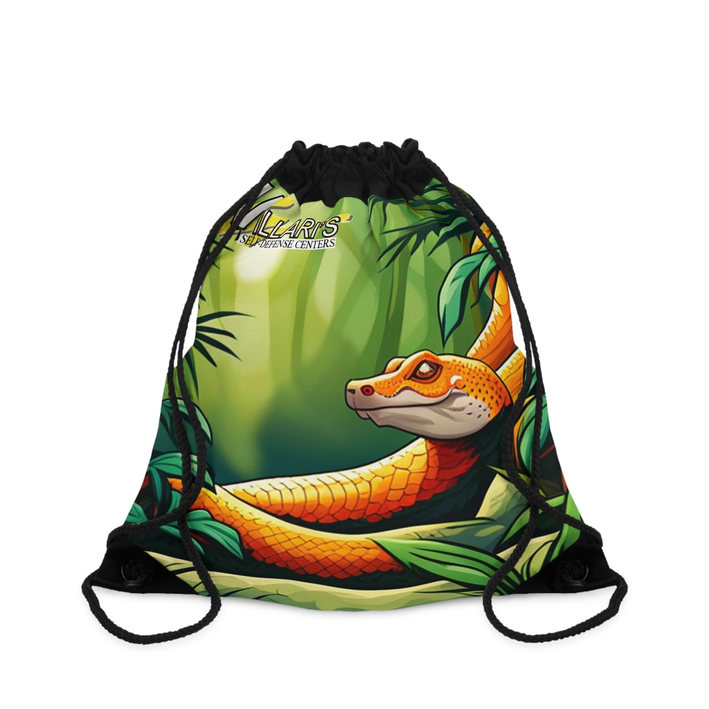 Snake in Bamboo Forest Drawstring Bag