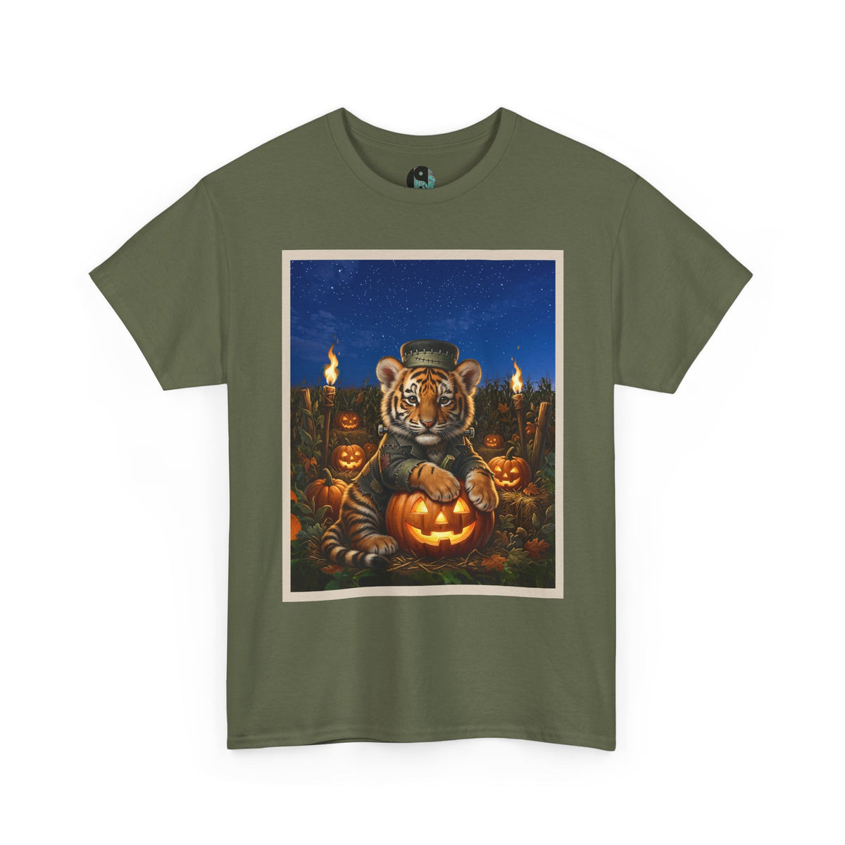 Halloween Tiger Pumpkin T-Shirt