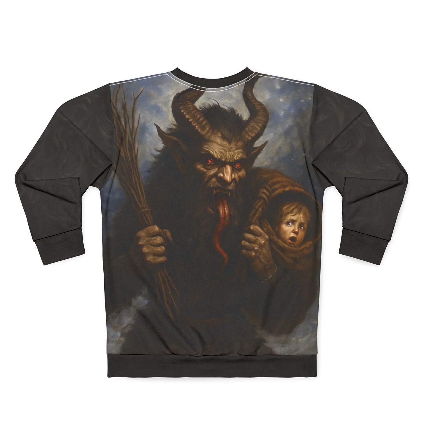 Krampus Folklore Sweatshirt — Dark Winter Solstice Mythology Design