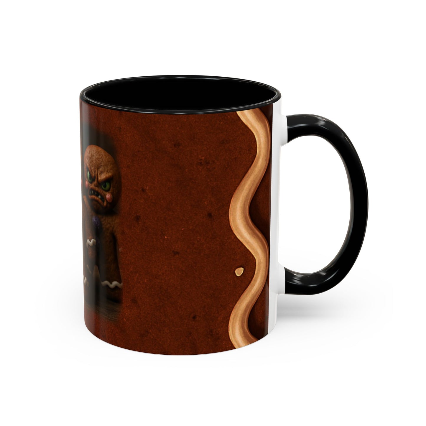 Gingerbread Trio Accent Coffee Mug — Clumpy, Lumpy & Dumpy Holiday Novelty