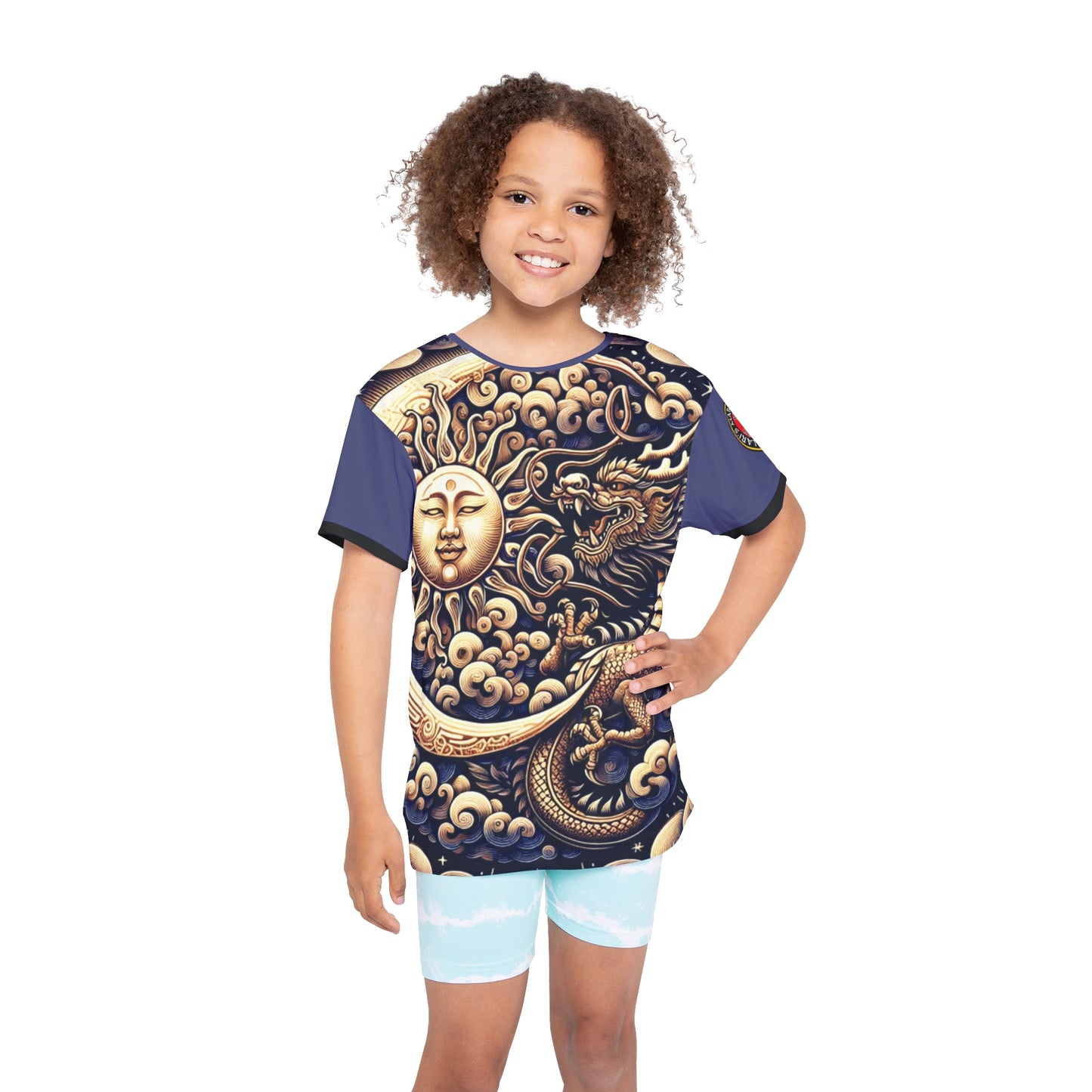Youth: Blue Sun & Moon  with Dragon Villari's Harleysville GI Top