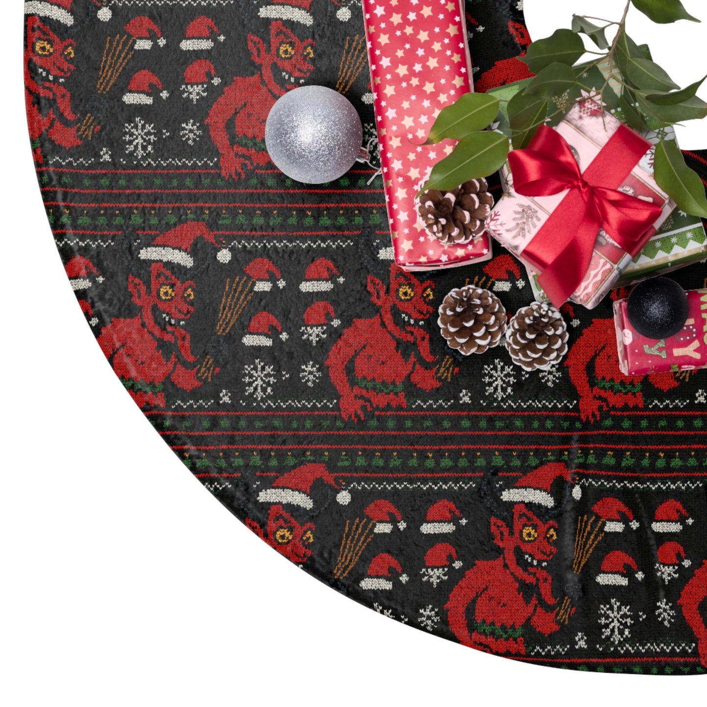 Krampus Christmas Tree Skirt