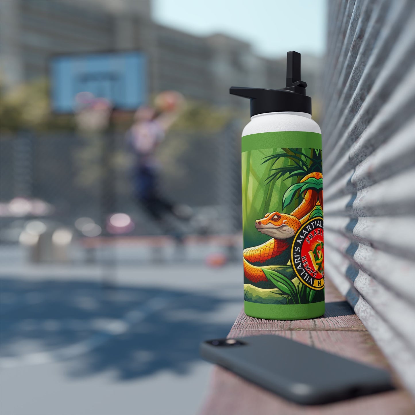 Snake Stainless Steel Water Bottle, Standard Lid