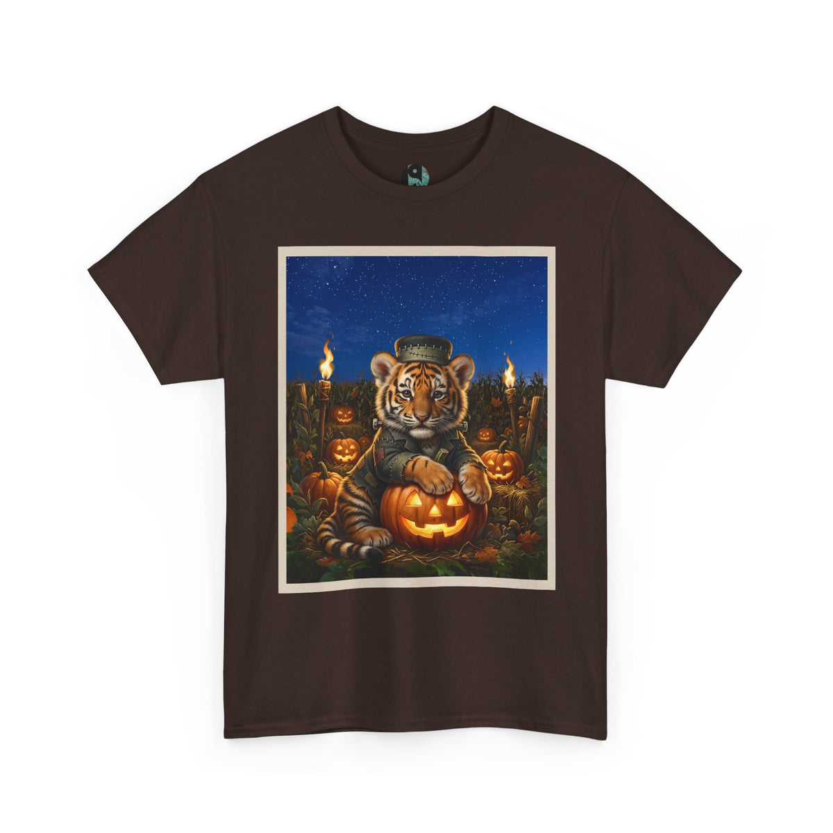 Halloween Tiger Pumpkin T-Shirt
