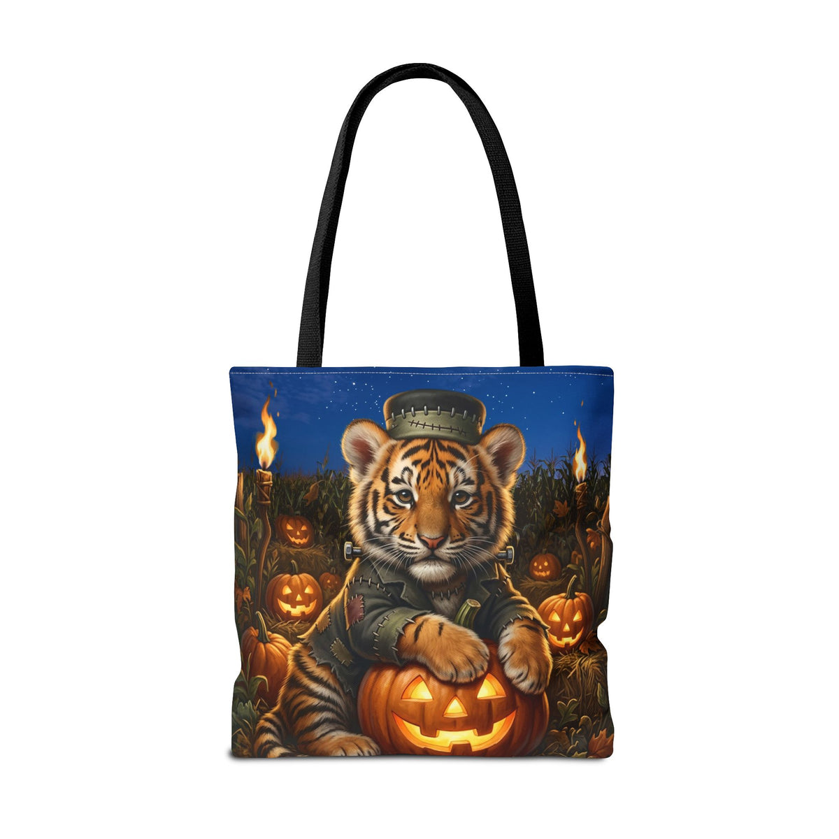 Halloween Tiger Pumpkin Tote