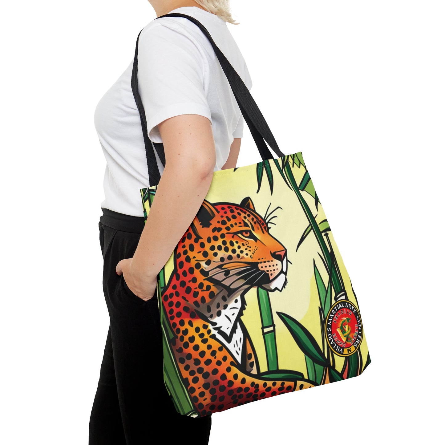 Leopard in Bamboo Forest Tote Bag