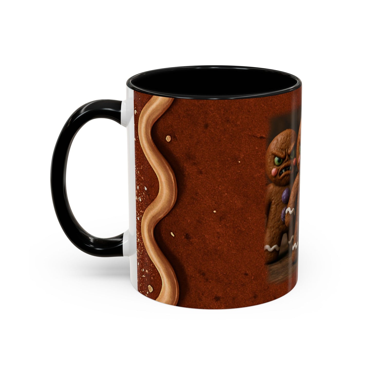 Gingerbread Trio Accent Coffee Mug — Clumpy, Lumpy & Dumpy Holiday Novelty