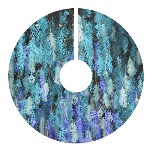 Cascading Feather Christmas Tree Skirt