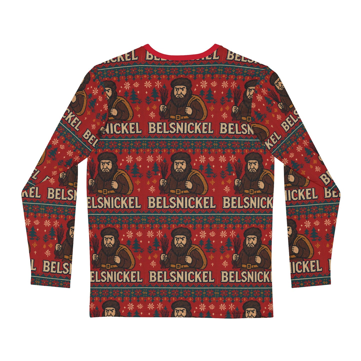 Long Sleeve Christmas Shirt - Belsnickel Ugly Holiday Sweater Design