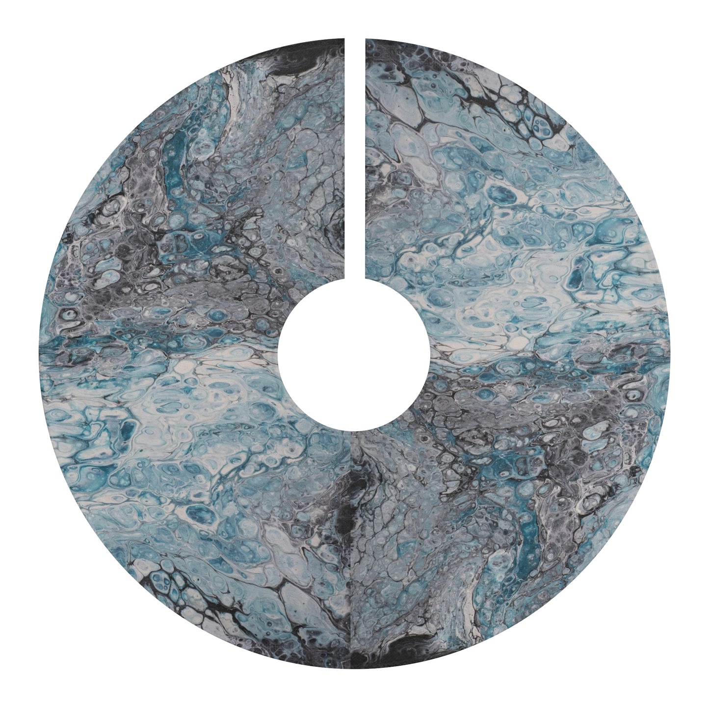 Blue Ice Christmas Tree Skirt