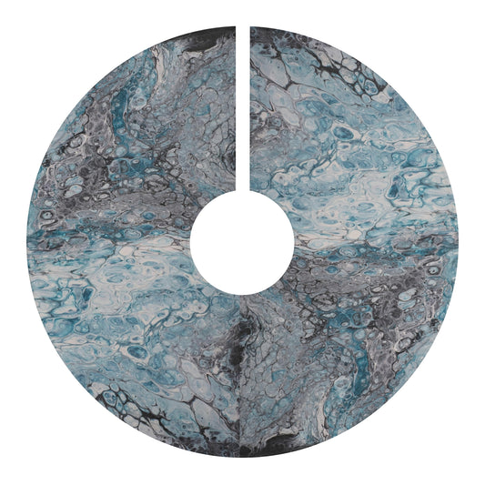 Blue Ice Christmas Tree Skirt