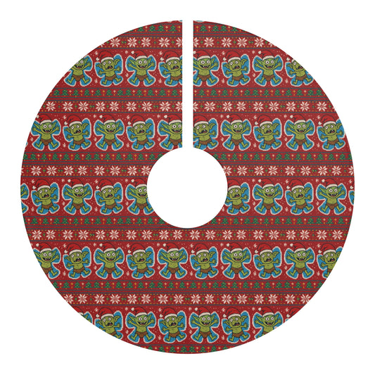 Trolls Making Snow Angels Christmas Tree Skirt