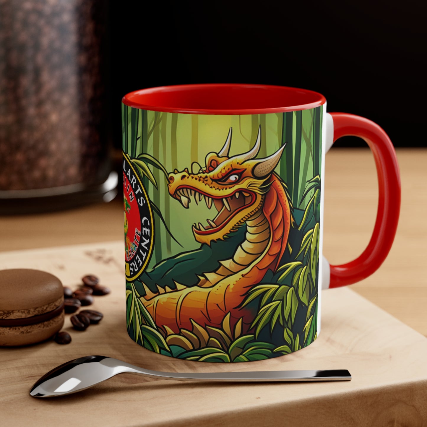 Dragon in Bamboo Forest Accent Coffee Mug, 11oz