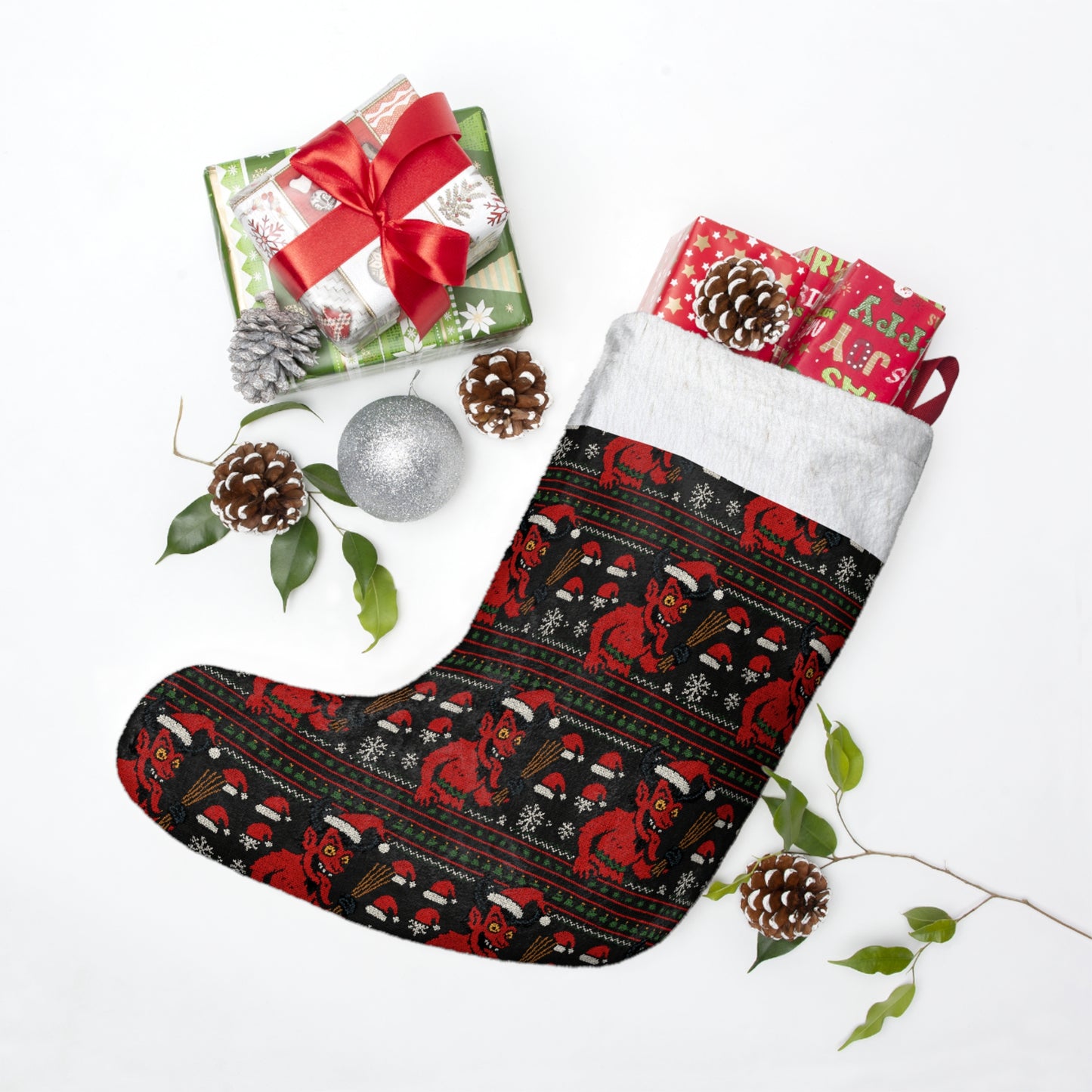 Krampus Untraditional Christmas Stocking