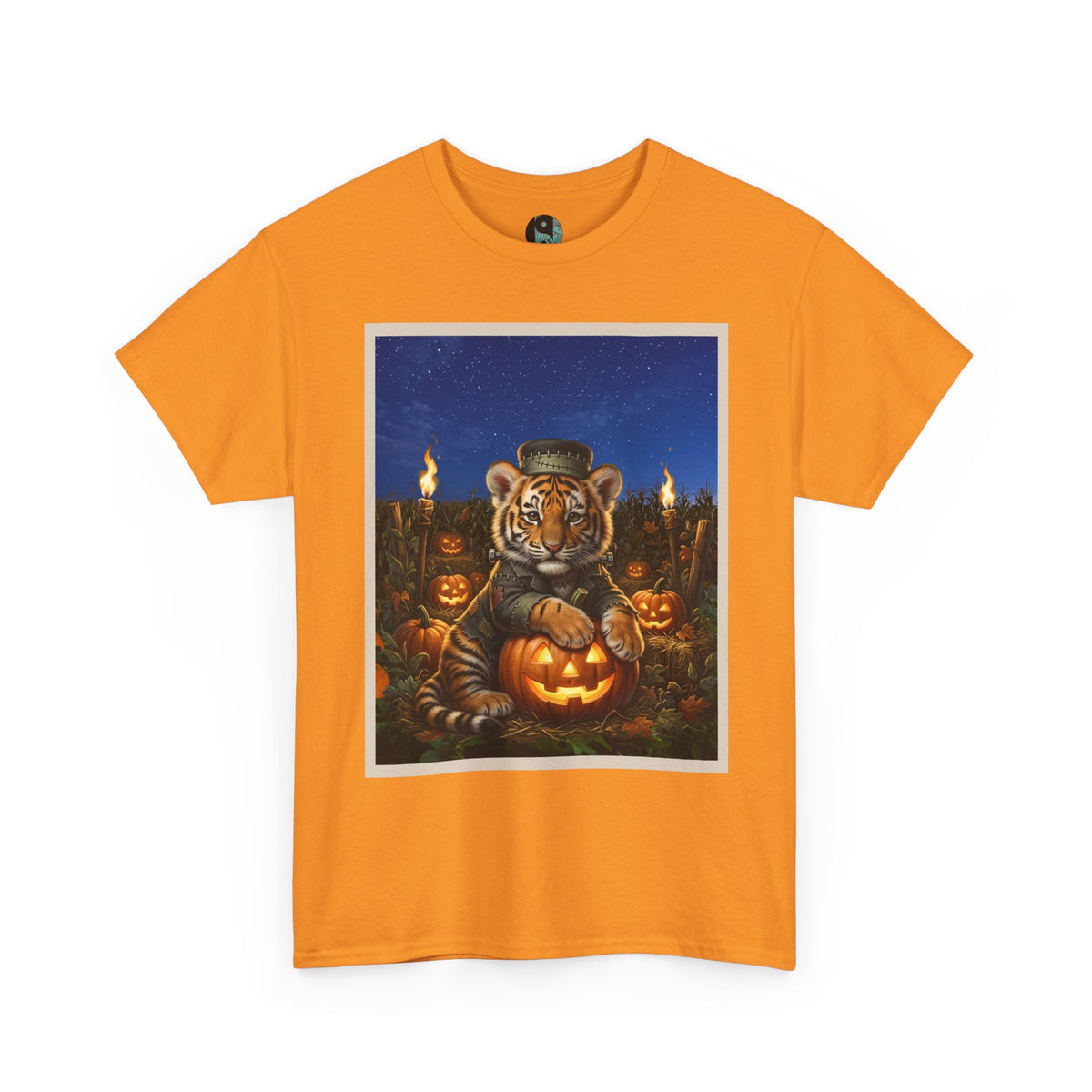 Halloween Tiger Pumpkin T-Shirt
