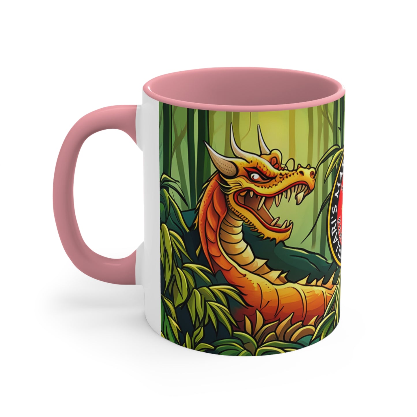 Dragon in Bamboo Forest Accent Coffee Mug, 11oz