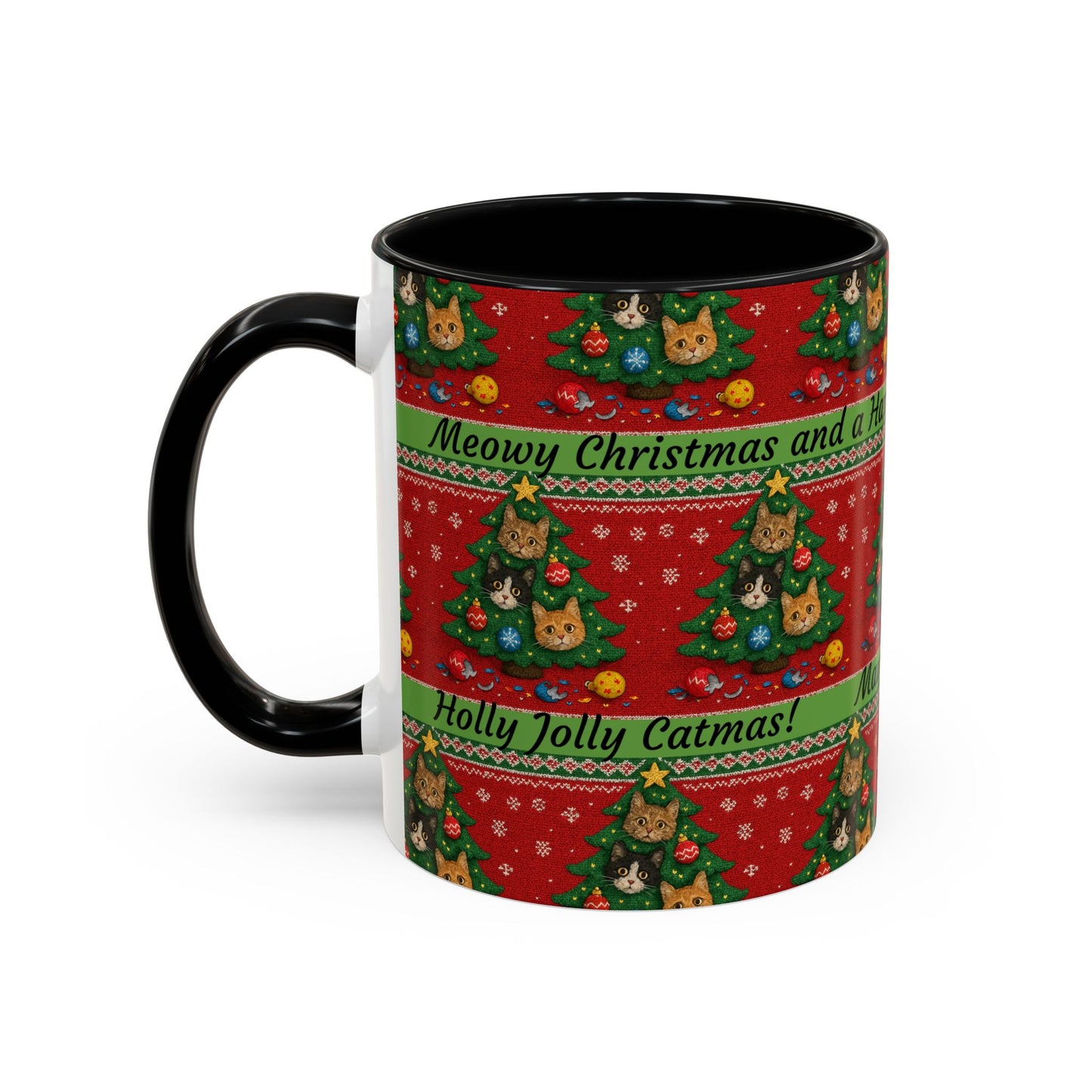 Meowy Christmas Sweater Mug, 11oz