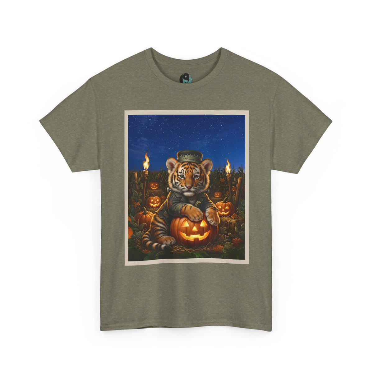 Halloween Tiger Pumpkin T-Shirt