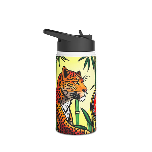 Leopard Stainless Steel Water Bottle, Standard Lid