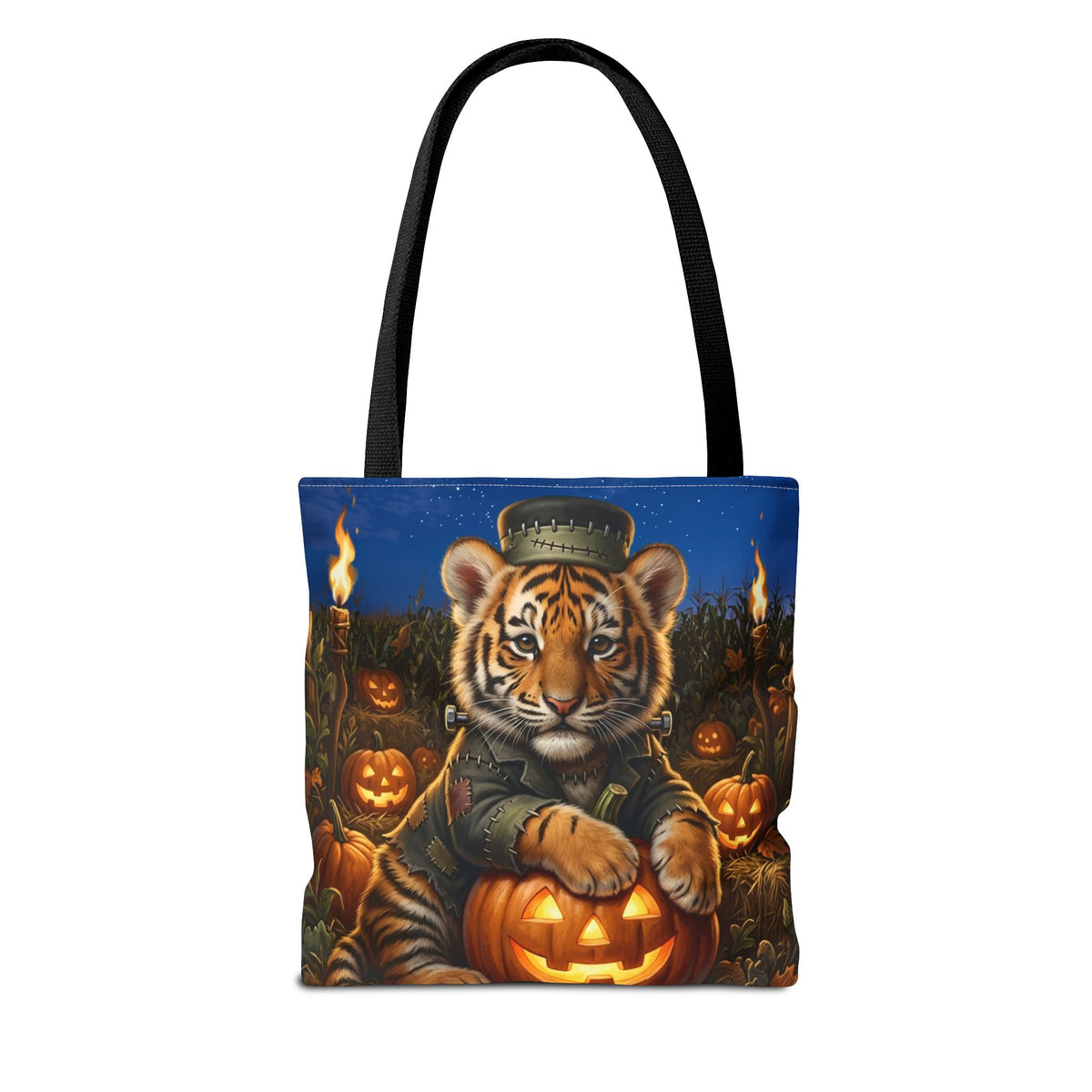 Halloween Tiger Pumpkin Tote