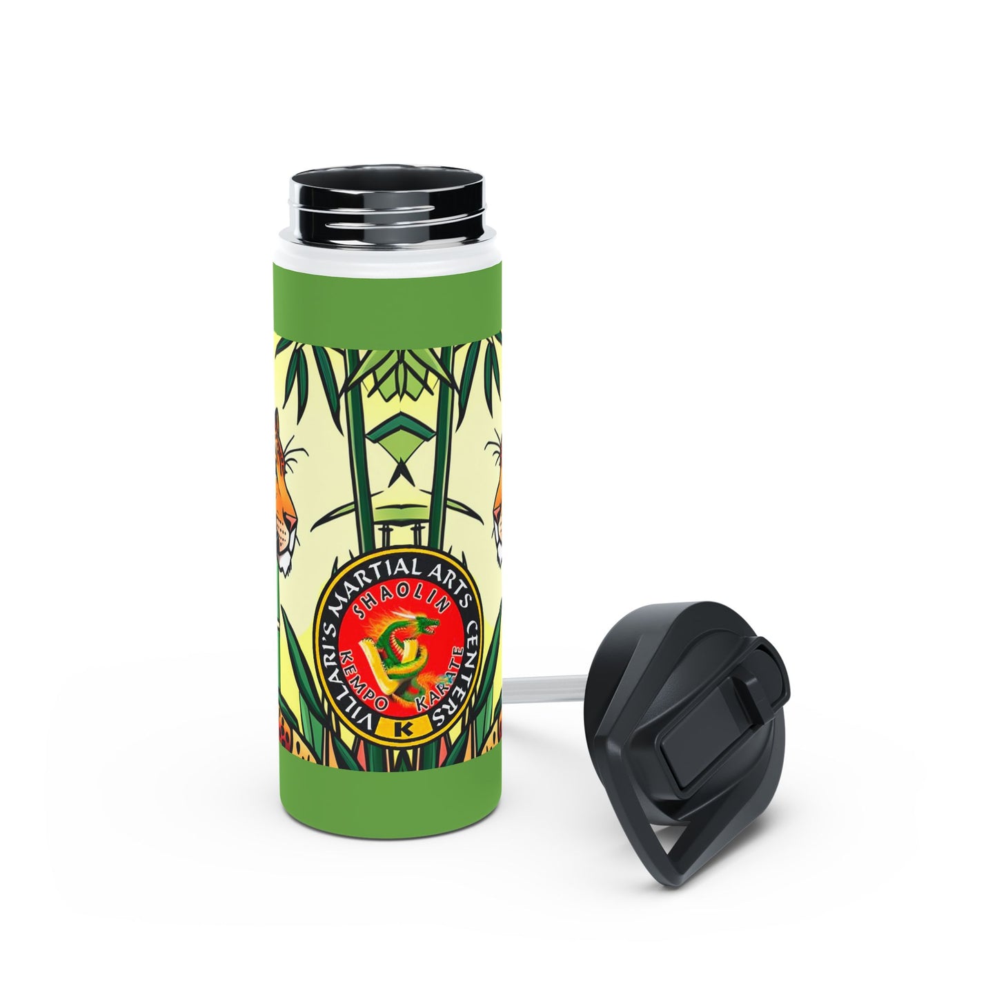 Leopard Stainless Steel Water Bottle, Standard Lid