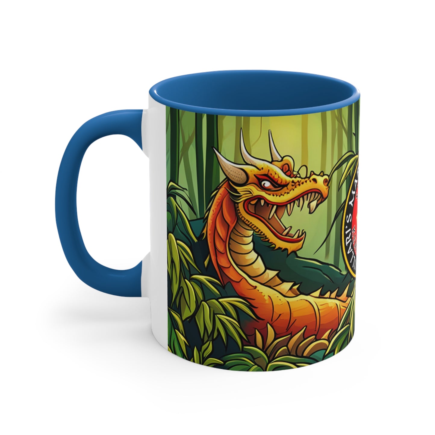 Dragon in Bamboo Forest Accent Coffee Mug, 11oz