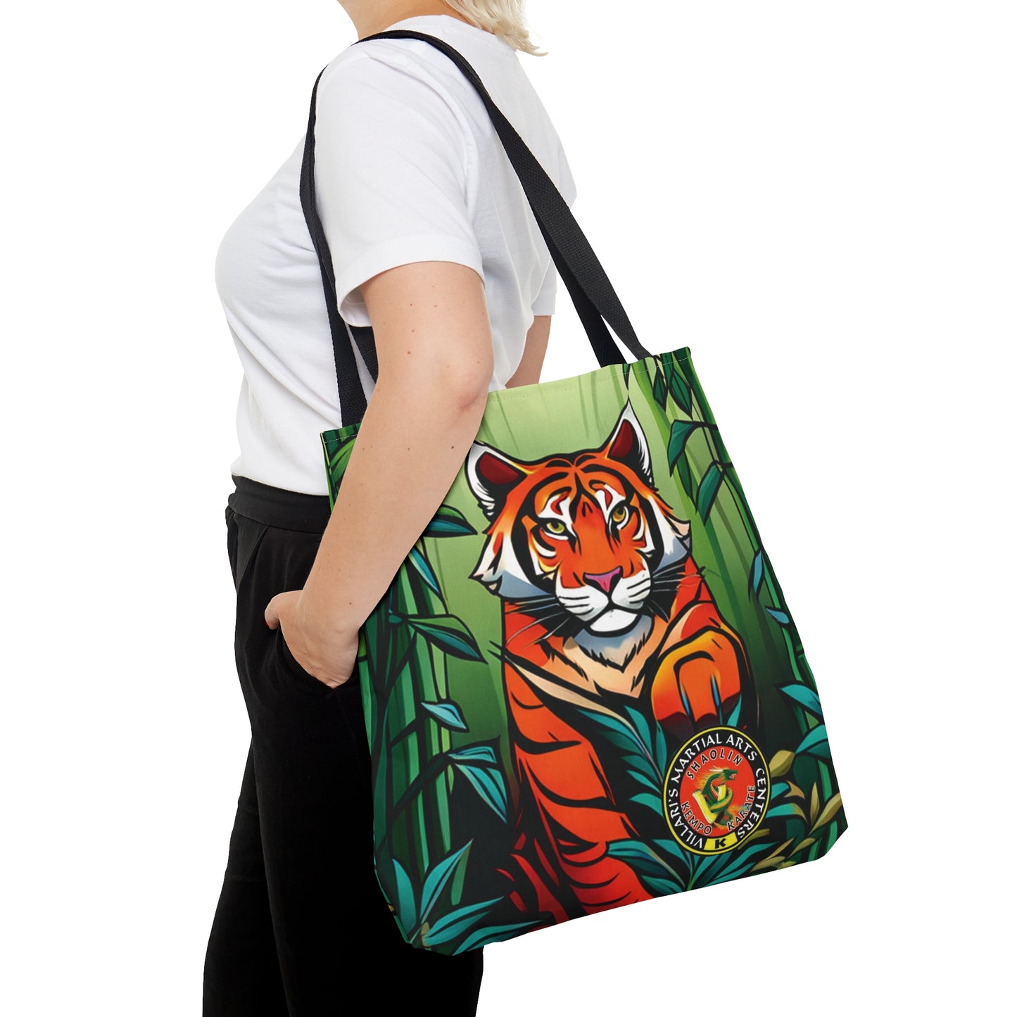 Tiger in Bamboo Forest Tote Bag