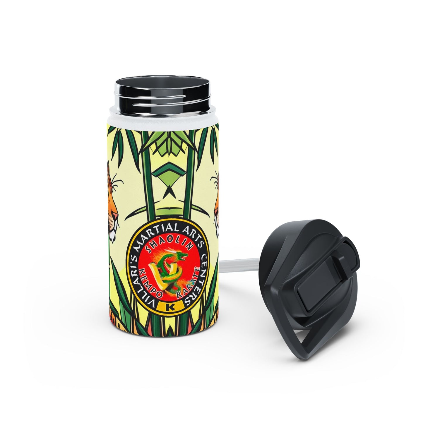Leopard Stainless Steel Water Bottle, Standard Lid