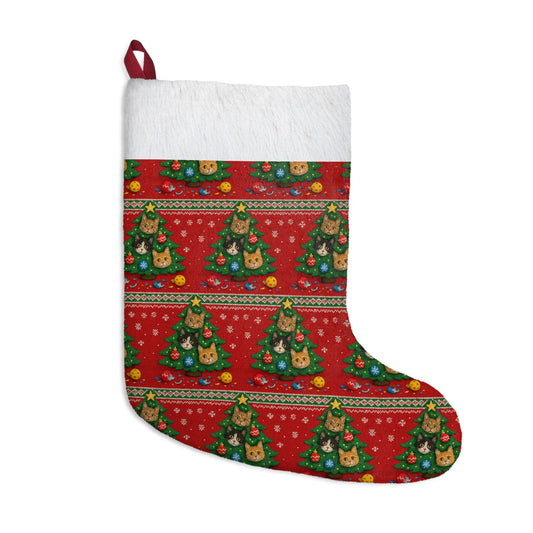 Meowy Christmas Untraditional Christmas Stocking