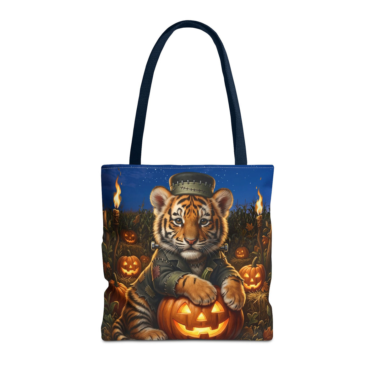 Halloween Tiger Pumpkin Tote