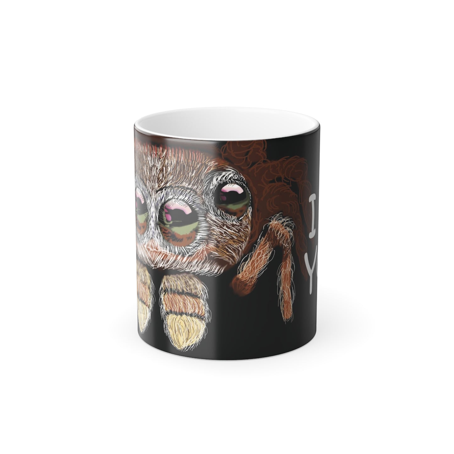 Peek-a-BOO! Spider (Left Handed) Color Changing Mug