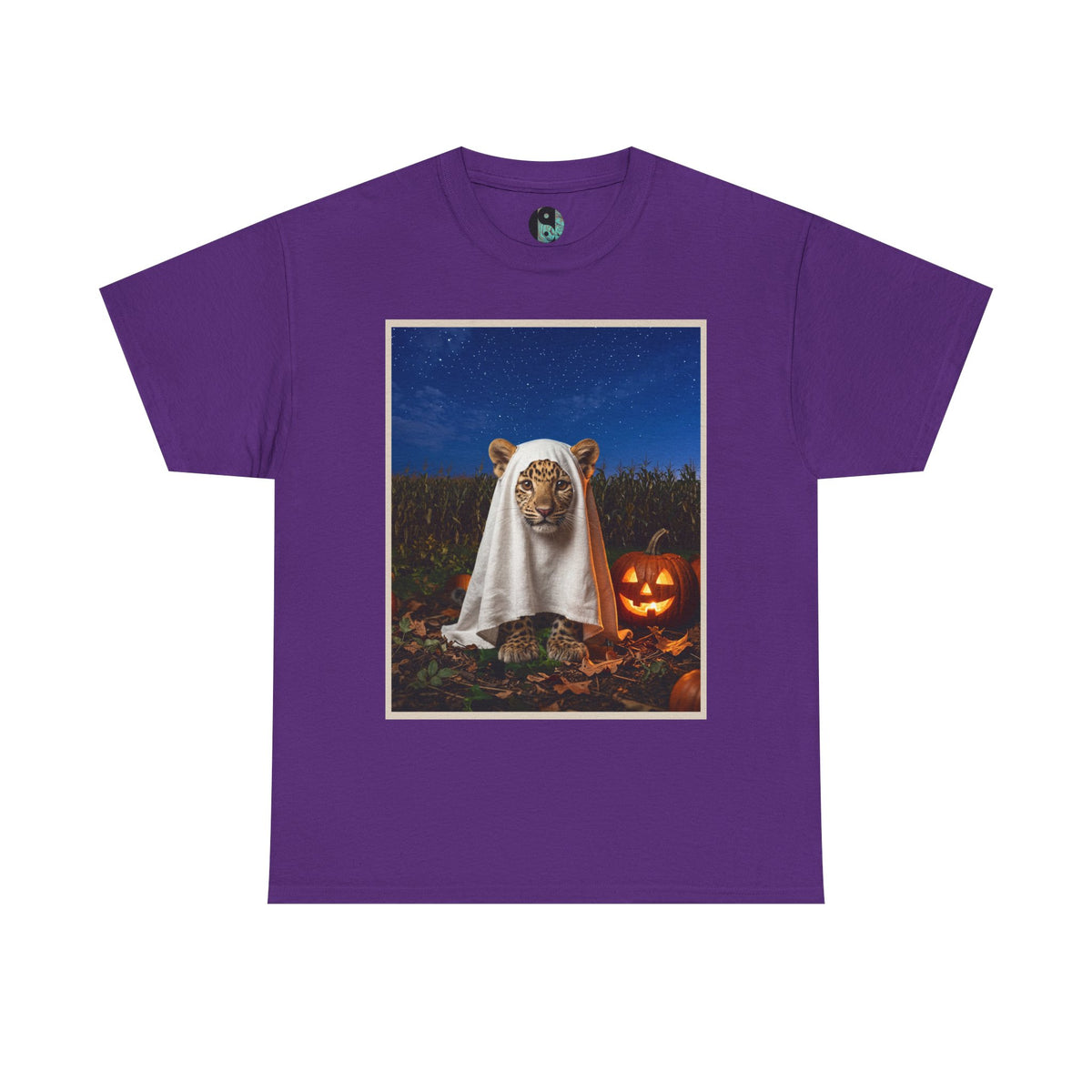 Halloween Leopard Ghost T-Shirt – Jack-O’-Lantern Night Tee