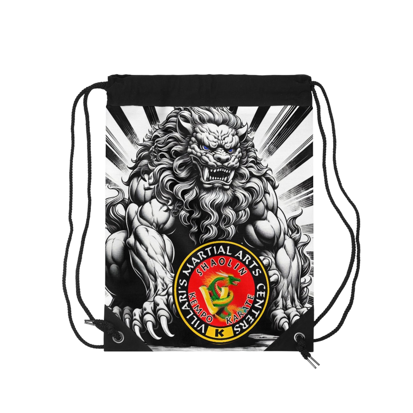 Villari's Shisa Pair Drawstring Bag