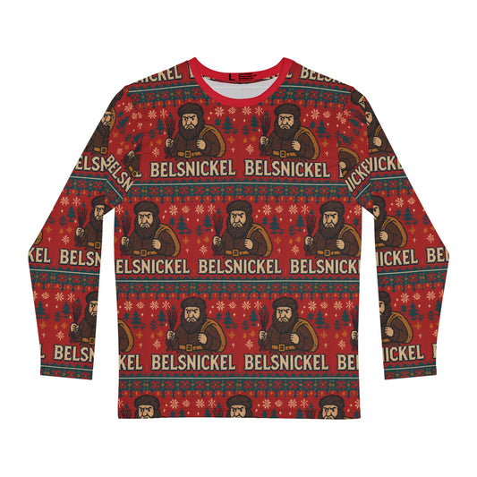 Long Sleeve Christmas Shirt - Belsnickel Ugly Holiday Sweater Design