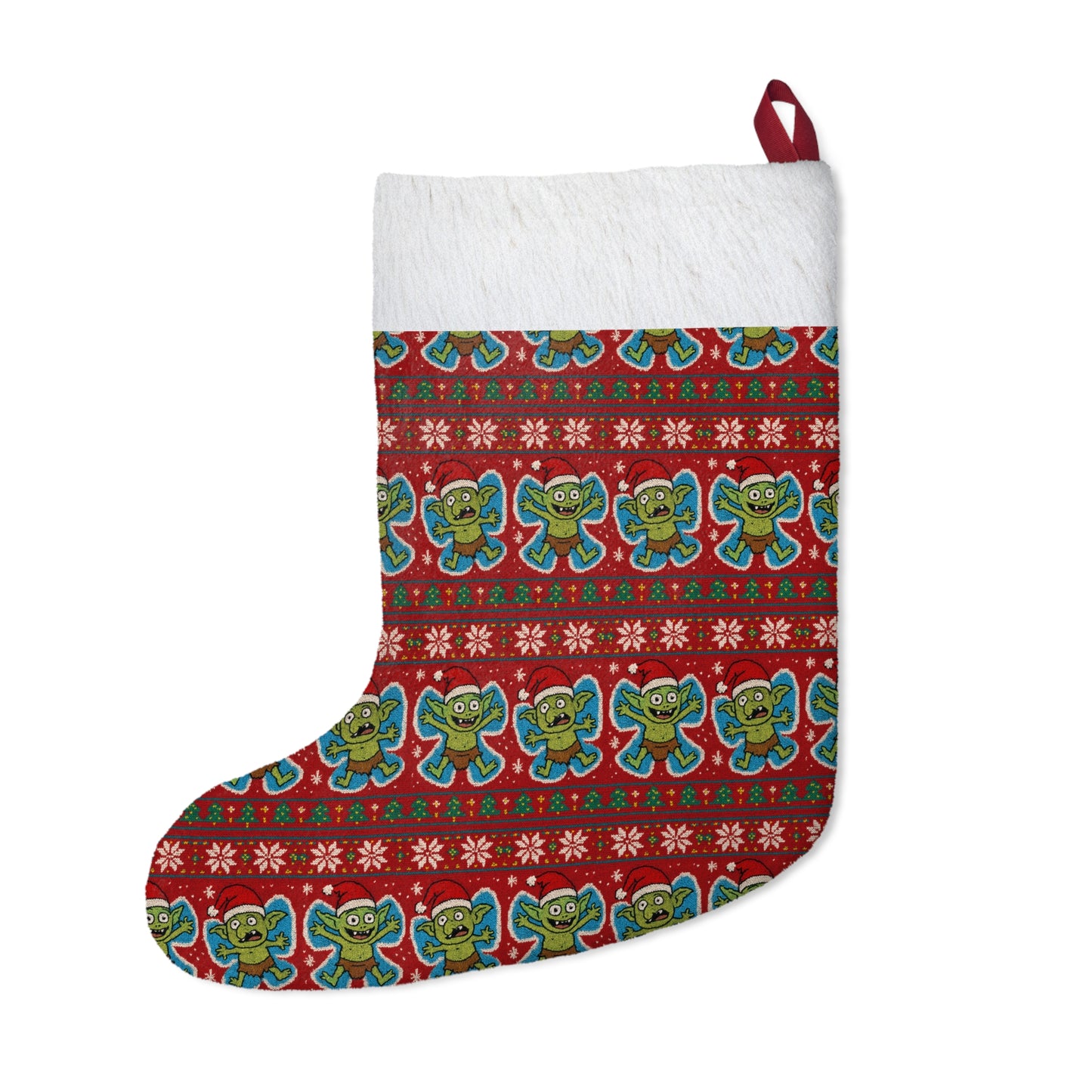 Troll Snow Angels Christmas Stocking