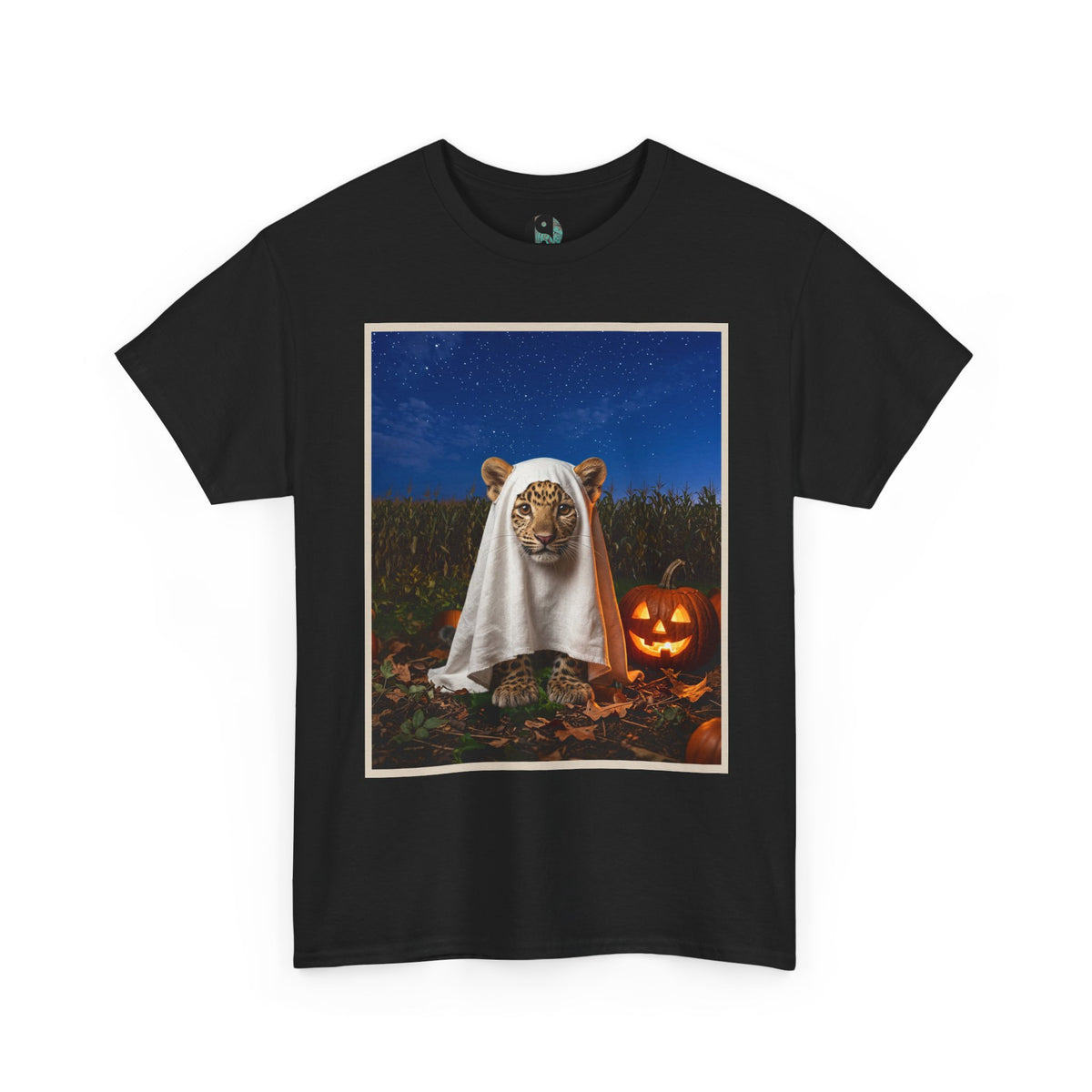 Halloween Leopard Ghost T-Shirt – Jack-O’-Lantern Night Tee