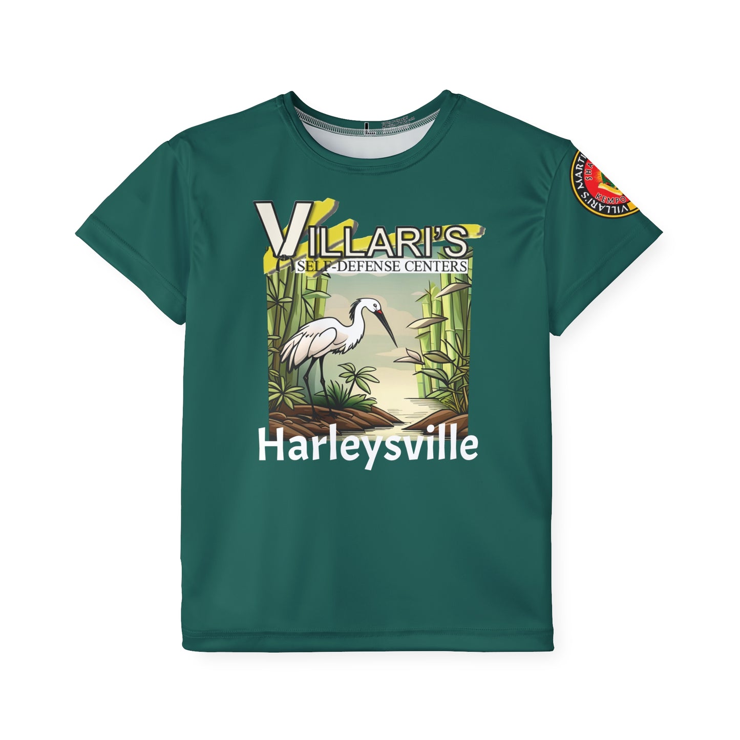 Youth: Teal Crane in Bamboo Forest