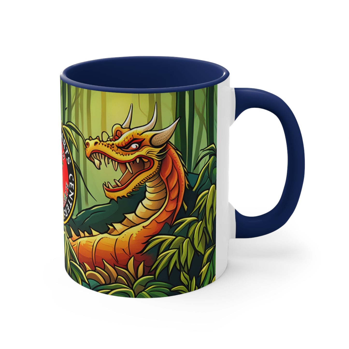 Dragon in Bamboo Forest Accent Coffee Mug, 11oz